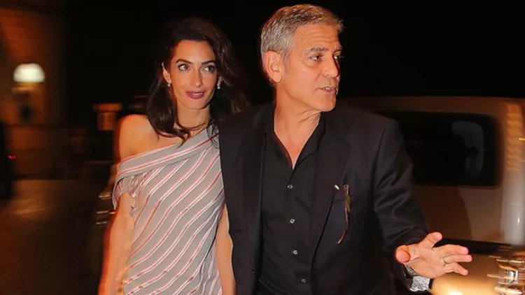 George Clooney and wife Amal are seen in Rome