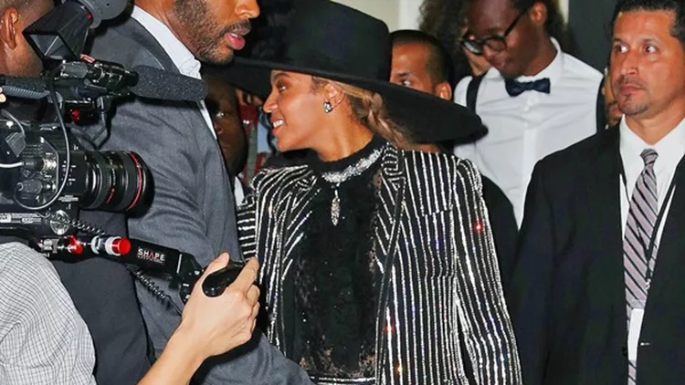 Beyonce, Jay-Z, and Blue Ivy depart Hammerstein ballroom after attending CFDA Awards in New York