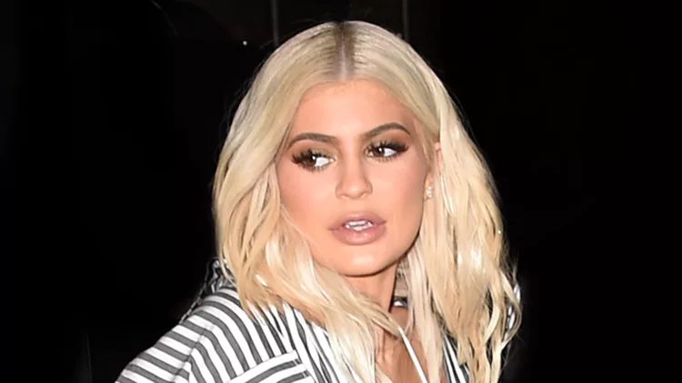 Kylie Jenner, Tyga and Kendall Jenner are seen leaving the Samsung store in New York