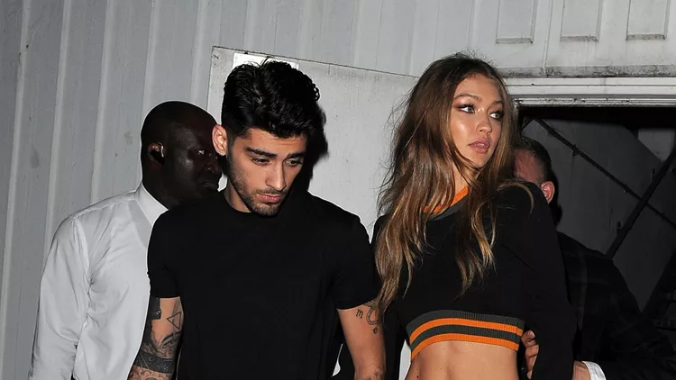 Gigi Hadid and Zayn Malik attend LFW s/s 2017: Versus - catwalk show