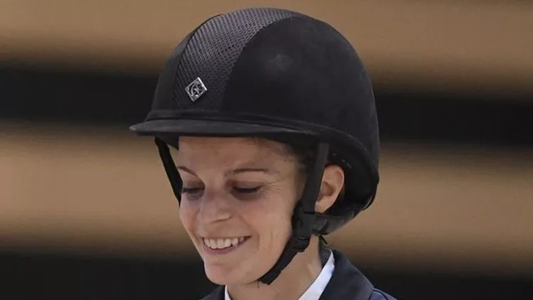Athina Onassis attends jumping in Lyon, France
