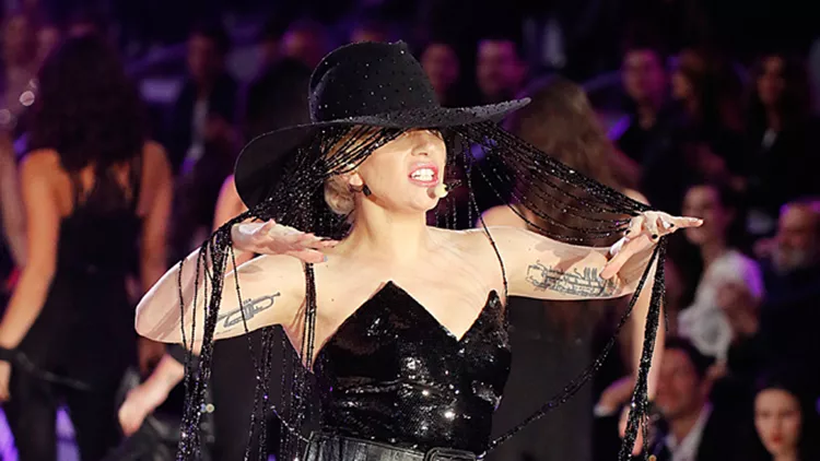 Lady Gaga performs at 2016 Victoria's Secret Fashion show at Le Grand Palais  in Paris, France