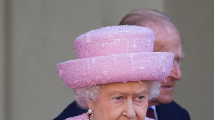 Queen Elisabeth II at the Elysee Palace in Paris