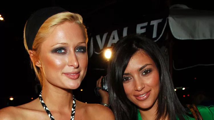 Paris Hilton and friend Kim Kardashian go to Shag night club in Hollywood