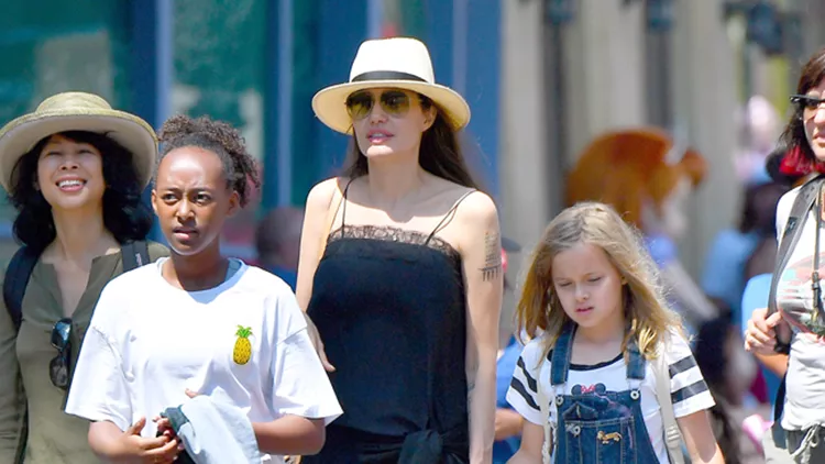 Angelina Jolie takes her kids to Disneyland to celebrate Knox and Vivian's birthday