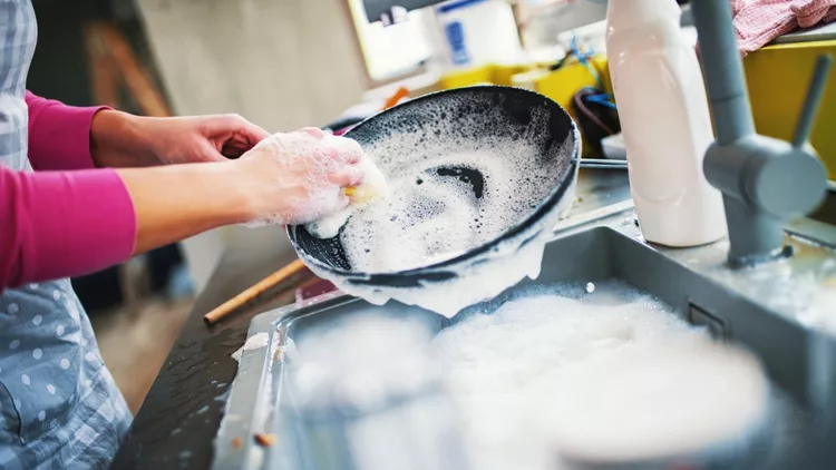Untidy Kitchen slow motion.