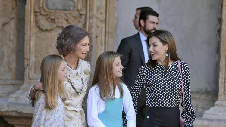 Spanish Royals At Easter Mass Ceremony - Palma De Mallorca
