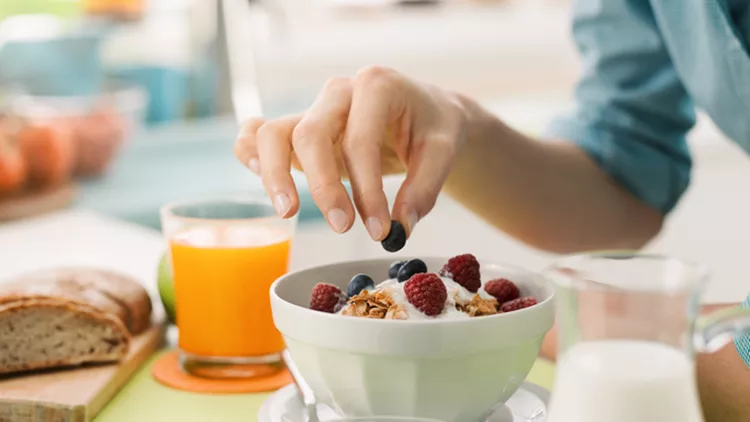 Healthy breakfast at home