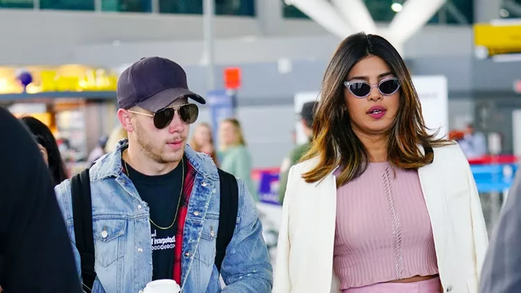 Nick Jonas and Priyanka Chopra arrive at JFK Airport together in New York