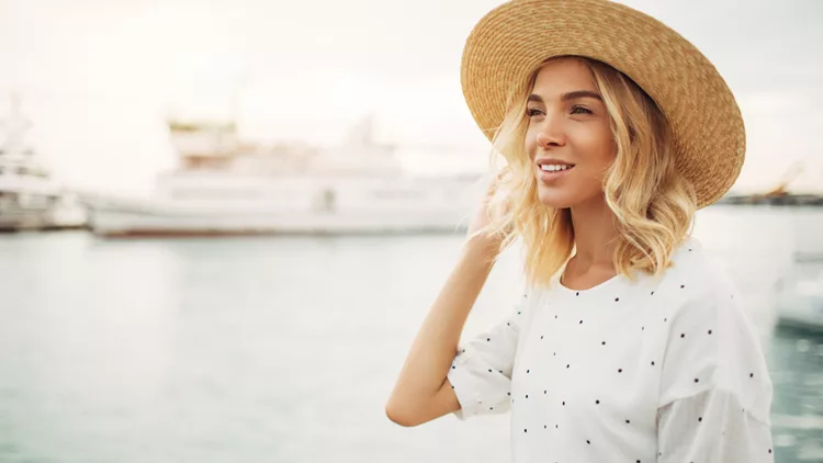 Woman at the marina