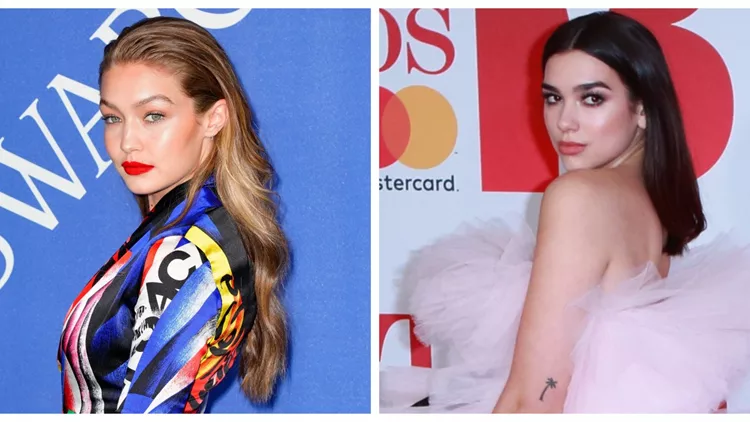 gigi hadid, dua lipa