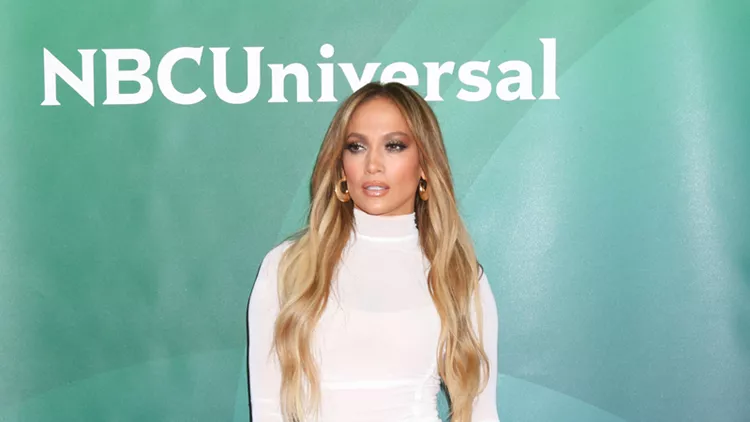 Jennifer Lopez dazzles in form hugging dress at the NBCUniversal Summer Press Day 2018