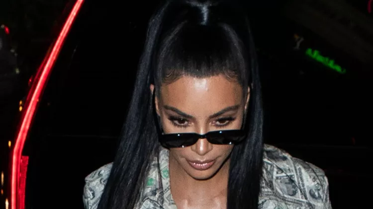 Kim Kardashian West seen arriving at Delilah in West Hollywood