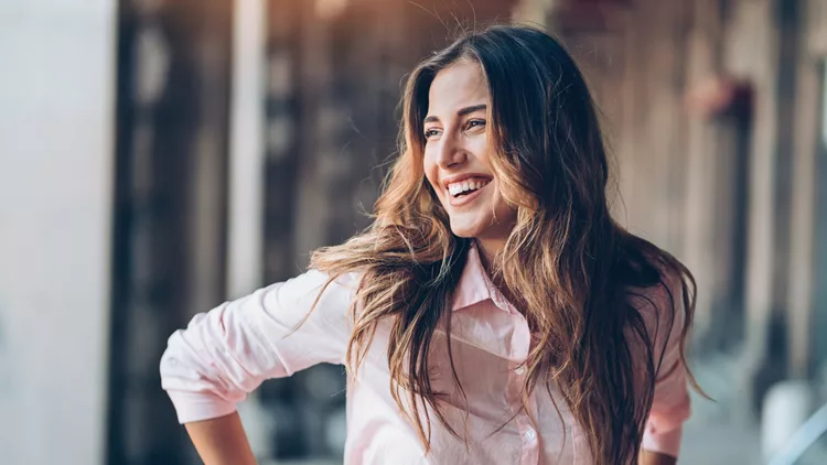 Laughing young woman