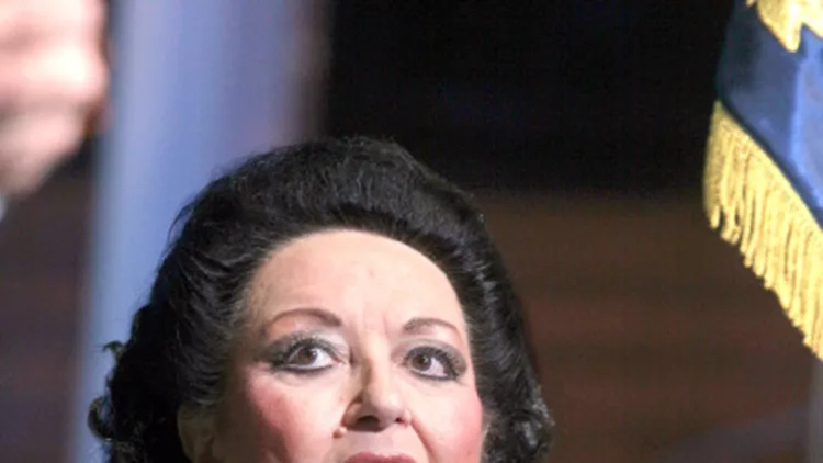 Famous Spanish soprano opera singer Montserrat Caballe in Kiev