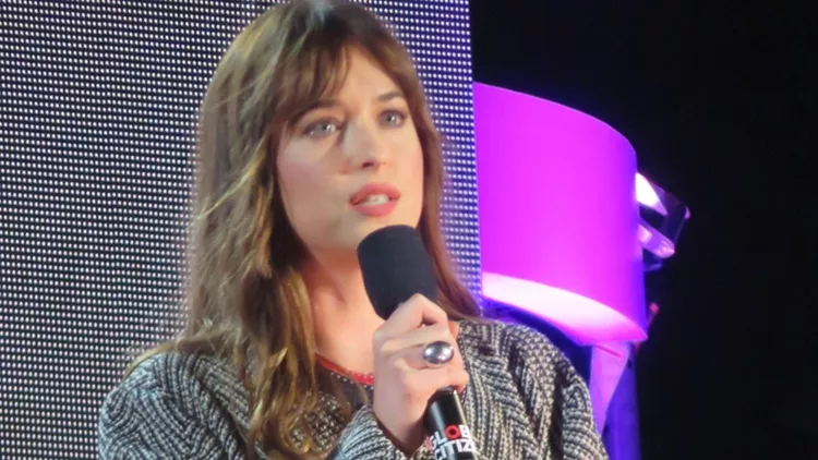 Dakota Johnson speaks at Global Citizen Festival