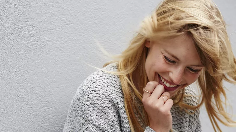 Laughing young lady