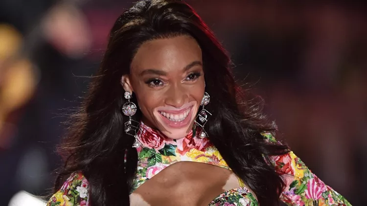 Winnie Harlow walks the runway during the 2018 Victoria's Secret Fashion Show