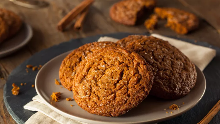 Warm Homemade Gingersnap Cookies