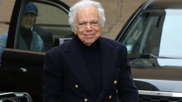 Ralph Lauren waves goodbye after presenting Ralph Lauren AW18 during New York Fashion Week in New York City, New York on February 12, 2018.