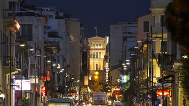 Traffic jam in Athens, Greece