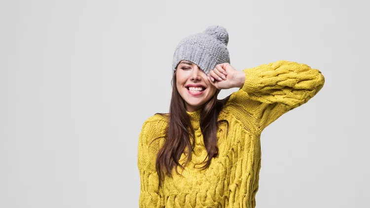 Beautiful woman winter portrait