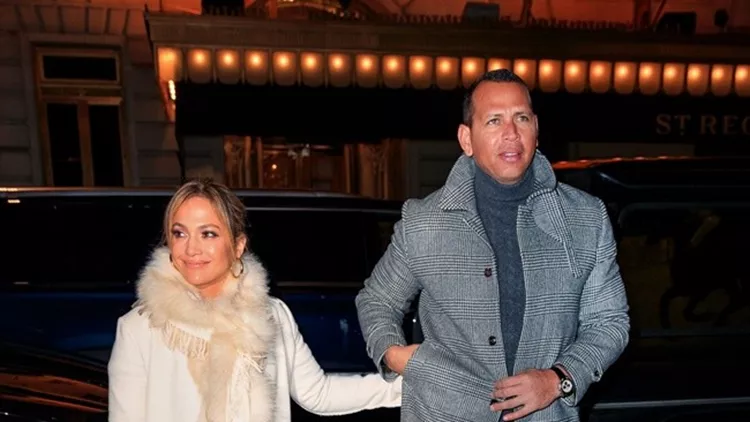 Newly-engaged Jennifer Lopez and Alex Rodrigez give smiles as bright as her new engagement ring when out and about for dinner in New York