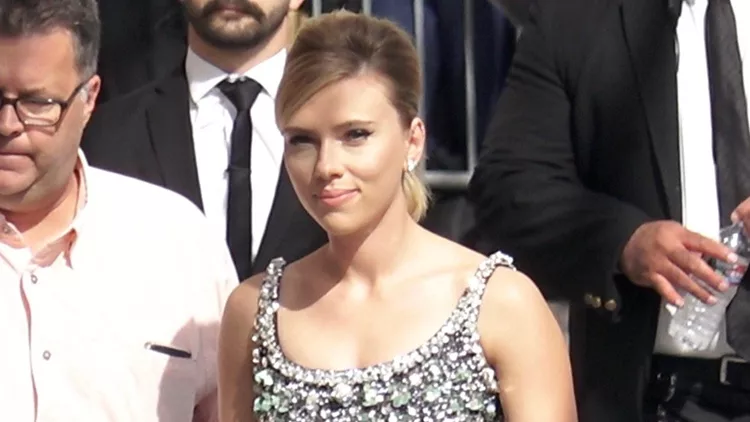 Scarlett Johansson Seen Arriving At 'Jimmy Kimmel Live!' In Los Angeles