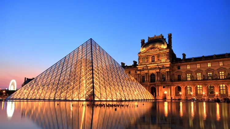 Louvre Museum at Sunset, Paris
