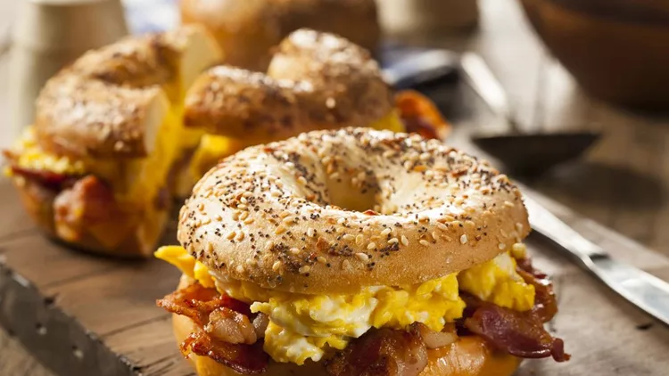 Hearty Breakfast Sandwich on a Bagel