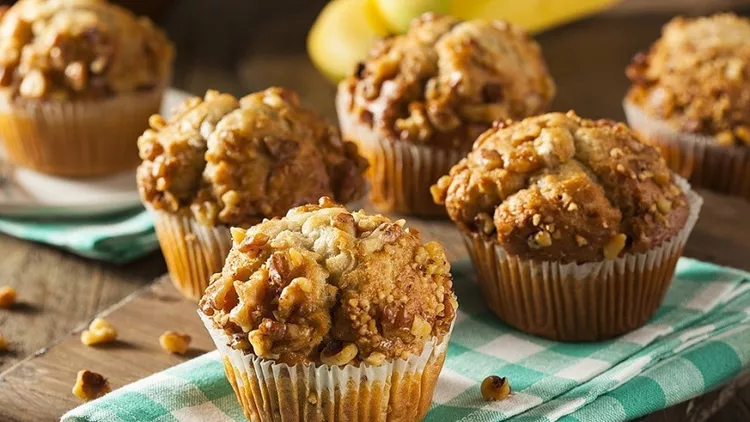 muffins με μπανάνα και βρώμη