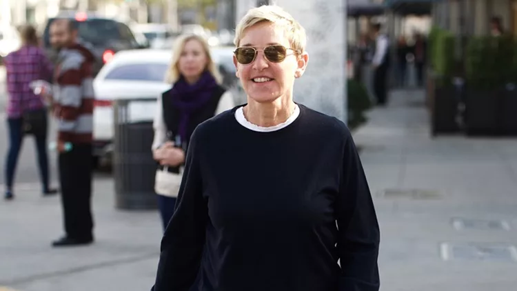 Ellen DeGeneres talks about the president in her Porsche in Beverly Hills