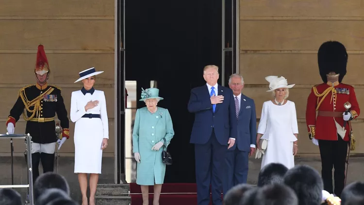 President Trump Inspects The Royal Guard