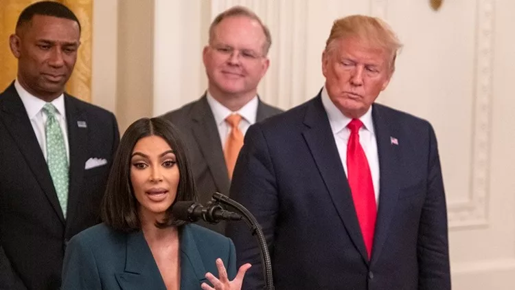 Donald Trump And Kim Kardashian West At Second Chance Hiring