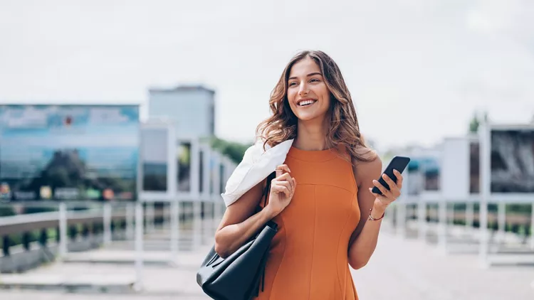 Attractive woman in the city