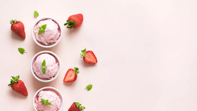 Strawberry ice cream