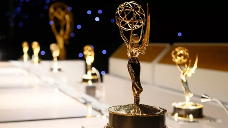 Emmy award statuettes