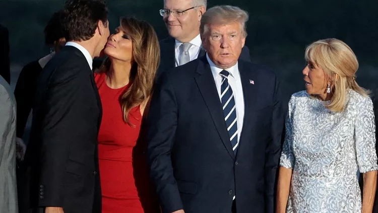 Canada's Prime Minister Justin Trudeau,US First Lady Melania Trump