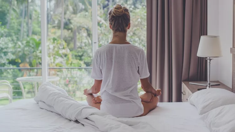 Young woman meditating