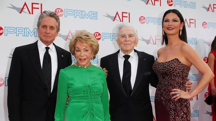 Michael Douglas, Anne Douglas, Kirk Douglas and Catherine Zeta Jones