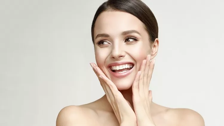Portrait of gorgeous, young laughing woman. Joy and happiness.