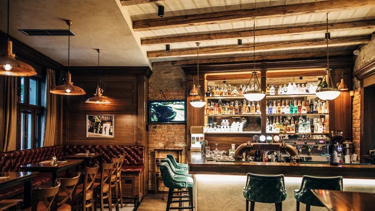 Interior of a pub