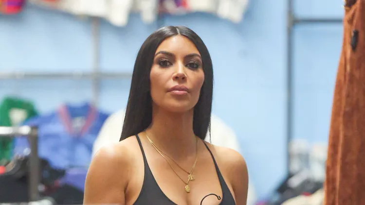 Kim Kardashian and Kendall Jenner go shopping at a vintage clothing store in New York