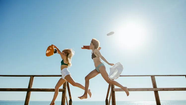 Friends enjoying on their summer vacation