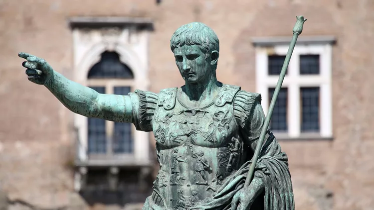 Statue CAESAR Augustus PATRIAE PATER, Rome, Italy