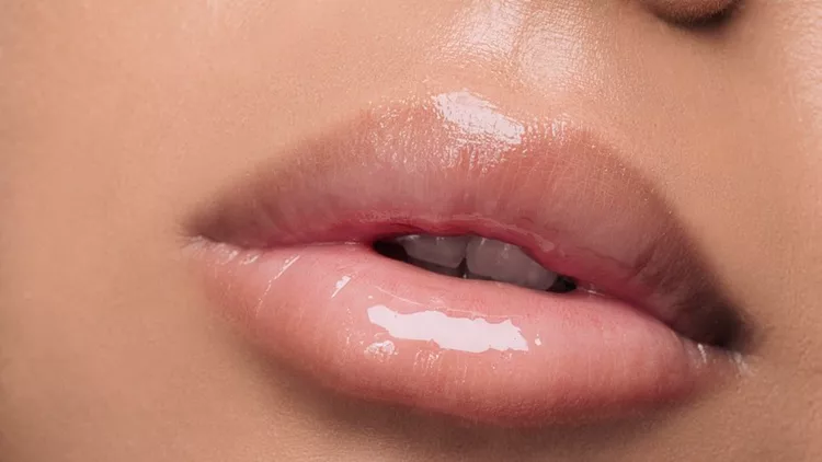 Lips Beauty Close-up Natural Beauty Portrait Beautiful Young woman.