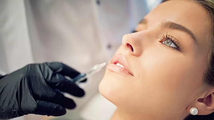 Young woman on beauty treatment procedure