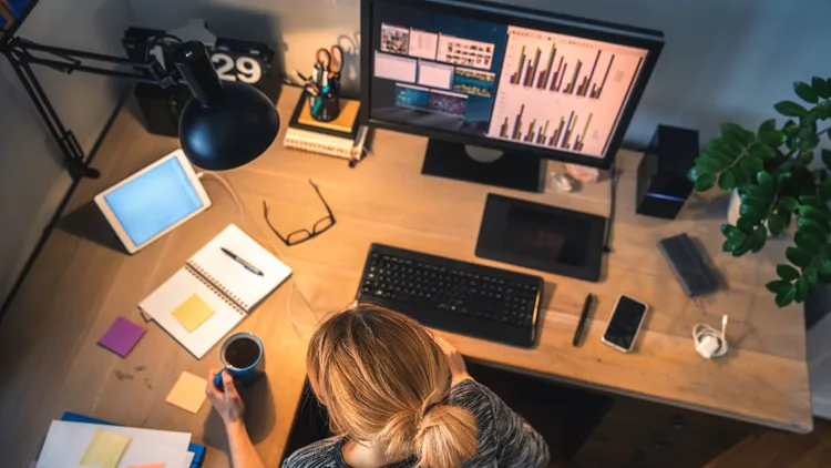 Woman Working From Home