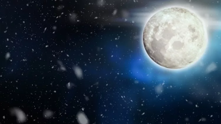 Big Moon in Winter Sky