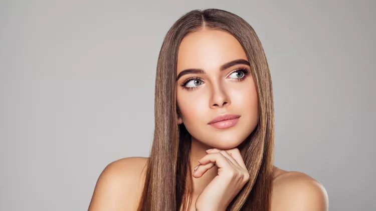 Gorgeous woman posing on camera